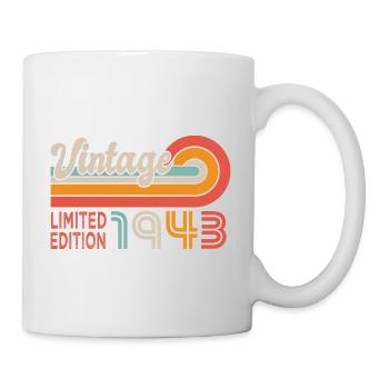 Birthday 80 years vintage anniversary 1943 - Mug - white - Right