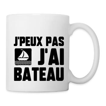J’peux pas j’aibateau - Mug blanc - blanc - Droite