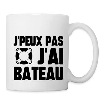 J’peux pas j’ai bateau - Mug blanc - blanc - Droite