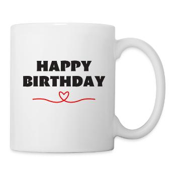 Happy Birthday - Tasse - Weiß - Rechts