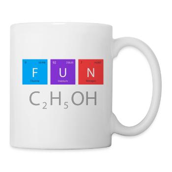 Fun Alkohol Ethanol Formel Chemie Elemente Spruch - Tasse - Weiß - Rechts