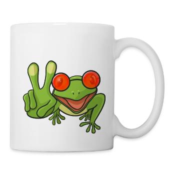 Frosch Hippie Sonnenbrille - Tasse - Weiß - Rechts