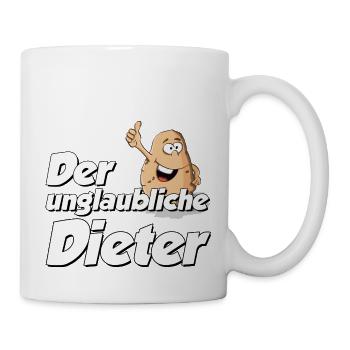 Der unglaubliche Dieter - Tasse - Weiß - Rechts