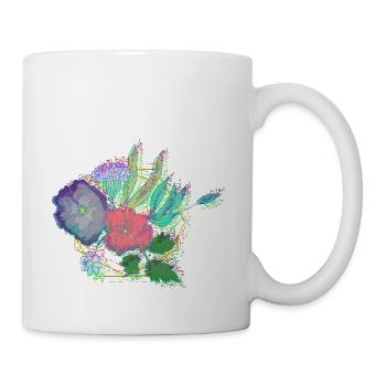 Blume - Tasse - Weiß - Rechts