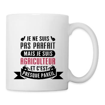pas parfait mais agriculteur / cadeau agriculteur - Mug blanc - blanc - Droite