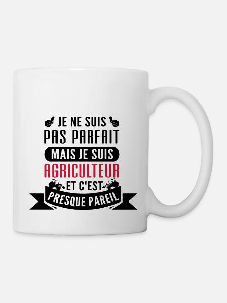 pas parfait mais agriculteur / cadeau agriculteur - Mug blanc - blanc