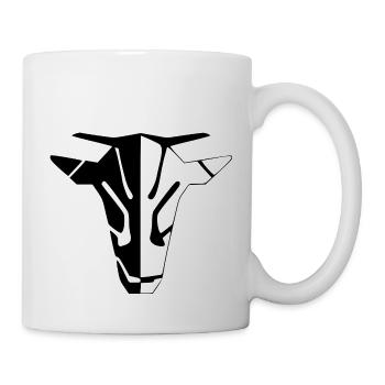 Stilisierter Kuhkopf - Tasse - Weiß - Rechts