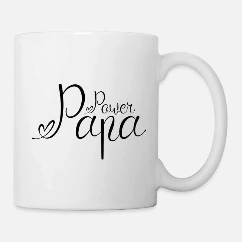 Puissance Papa Noir - Mug blanc - blanc
