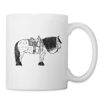 Pferd - Tasse - Weiß - Rechts