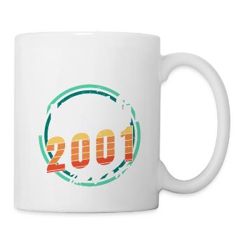 Chemise vintage 2001 pour homme femme 22 ans 22ème - Mug blanc - blanc - Droite