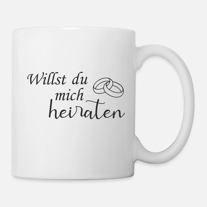 Willst du mich heiraten - Tasse - Weiß
