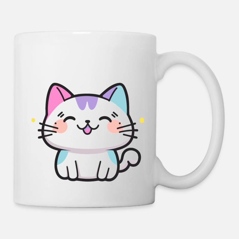Süße Katze - Tasse - Weiß