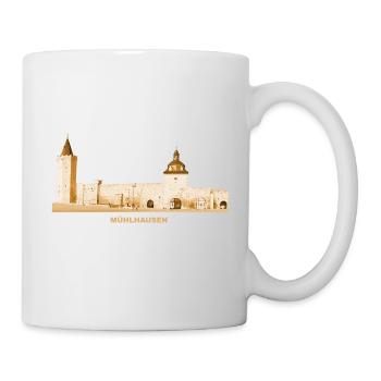 Mühlhausen Unstrut Müntzer Stadttor Thüringen - Tasse - Weiß - Rechts