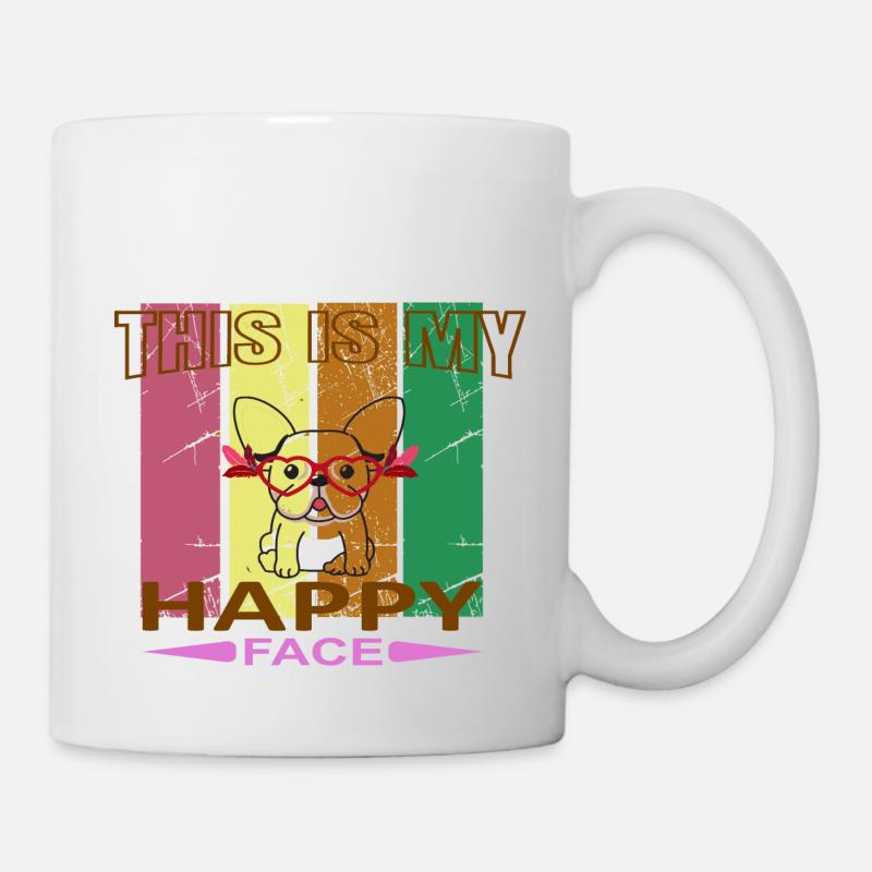 Happy Face - Tasse - Weiß