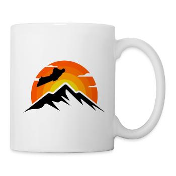 Wingsuit fliegen Base Jumping Skydiving Retro - Tasse - Weiß - Rechts