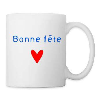 BONNE FÊTE. FÊTE DES MÈRES. FÊTE DES PÈRES. FÊTE - Mug blanc - blanc - Droite