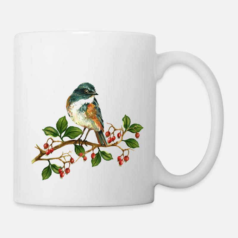 Bunter Vogel - Tasse - Weiß