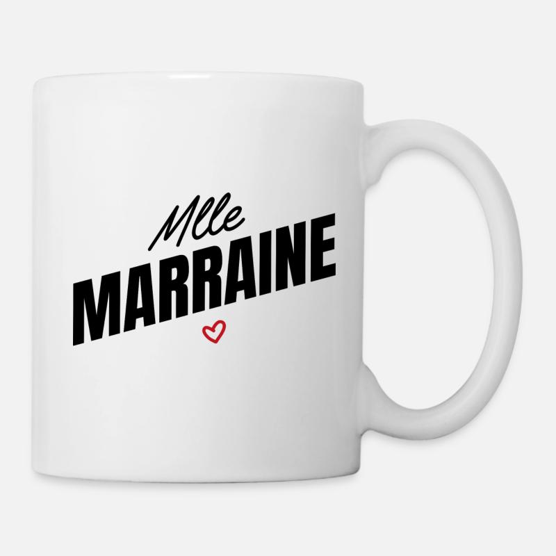 Mlle marraine - cadeau pour future marraine - Mug blanc - blanc