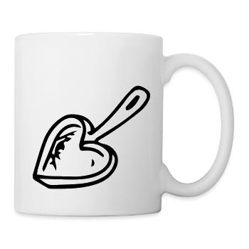 Hobby Chef Pan Heart Shape Gift Idea - Mug - white - Right