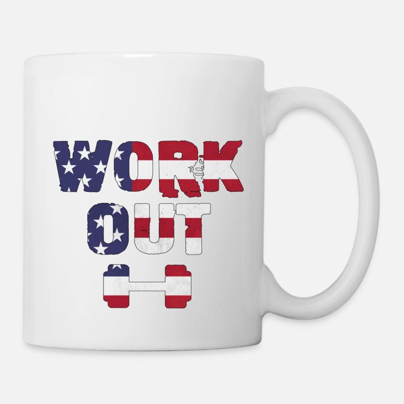 Workout USA - Tasse - Weiß