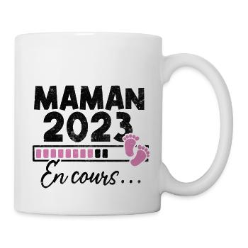 Maman 2023 En Cours - Mug blanc - blanc - Droite