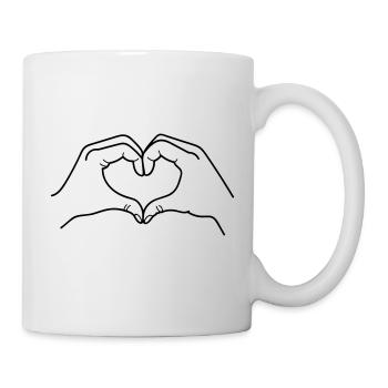 Heart Hand Sign - Mug - white - Right
