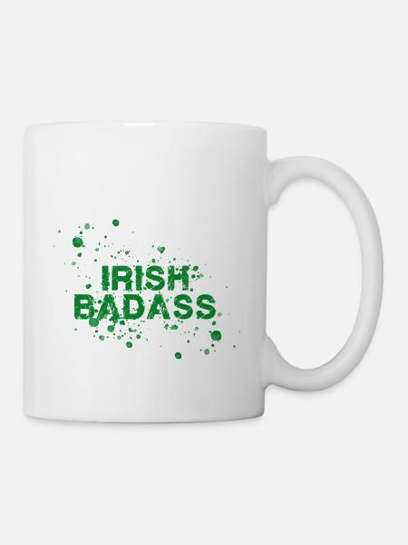 irish badass,st.patrick's day,irland - Tasse - Weiß