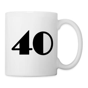 40 YEARS. 40th ANNIVERSARY. BIRTHDAY 40 YEARS. 40 - Mug - white - Right