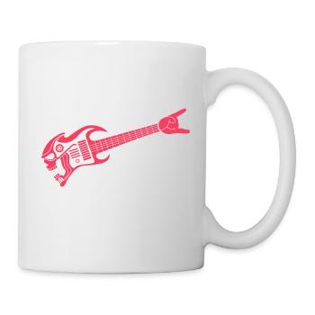 Gitarre Rot Logo - Tasse - Weiß - Rechts