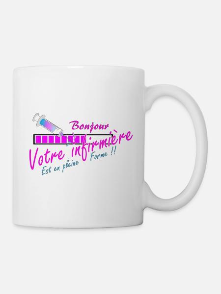 Logo infirmiere seringue - Mug blanc - blanc