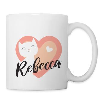 Rebecca Surname First Name Kitten - Mug - white - Right