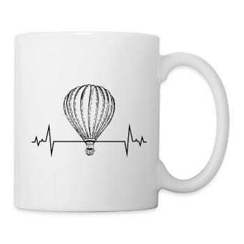 Montgolfière Montgolfière Hopper Balloon Heartbeat Pulse - Mug blanc - blanc - Droite