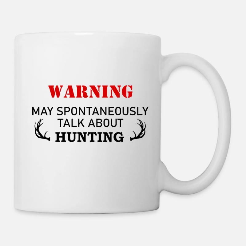 warning may spontaneously talk about hunting - Mug - white