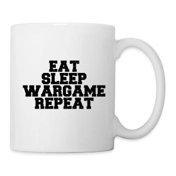 Eat Sleep Wargame Wiederholung - Tasse - Weiß - Rechts
