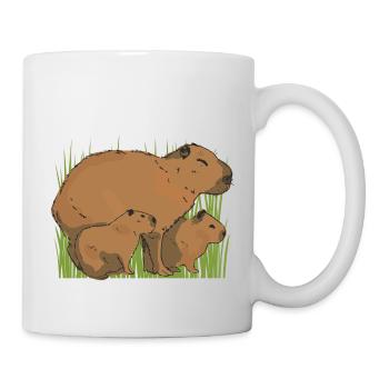 Capybara Familie Muttertag Mama Familie - Tasse - Weiß - Rechts