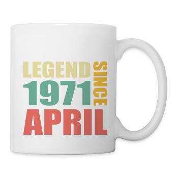 52e anniversaire April Born 1971 Idée cadeau - Mug blanc - blanc - Droite