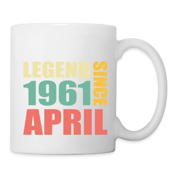 62e anniversaire Avril Né 1961 Idée cadeau - Mug blanc - blanc - Droite