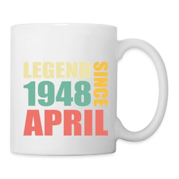 75e anniversaire Avril Né en 1948 Idée cadeau - Mug blanc - blanc - Droite