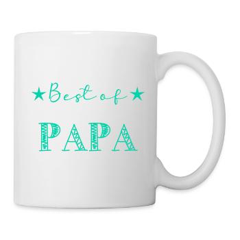 DAS BESTE VON. PAPA. ALLES GUTE ZUM GEBURTSTAG, PAPA. PAPA. VATERTAG - Tasse - Weiß - Rechts