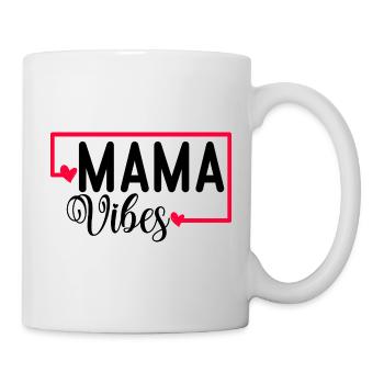 Mama Vibes Wife Mom Boss one Loved mama - Tasse - Weiß - Rechts