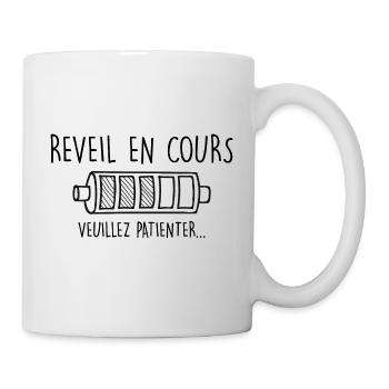 Réveil en cours | Cadeau Dormeur Humour - Mug blanc - blanc - Droite