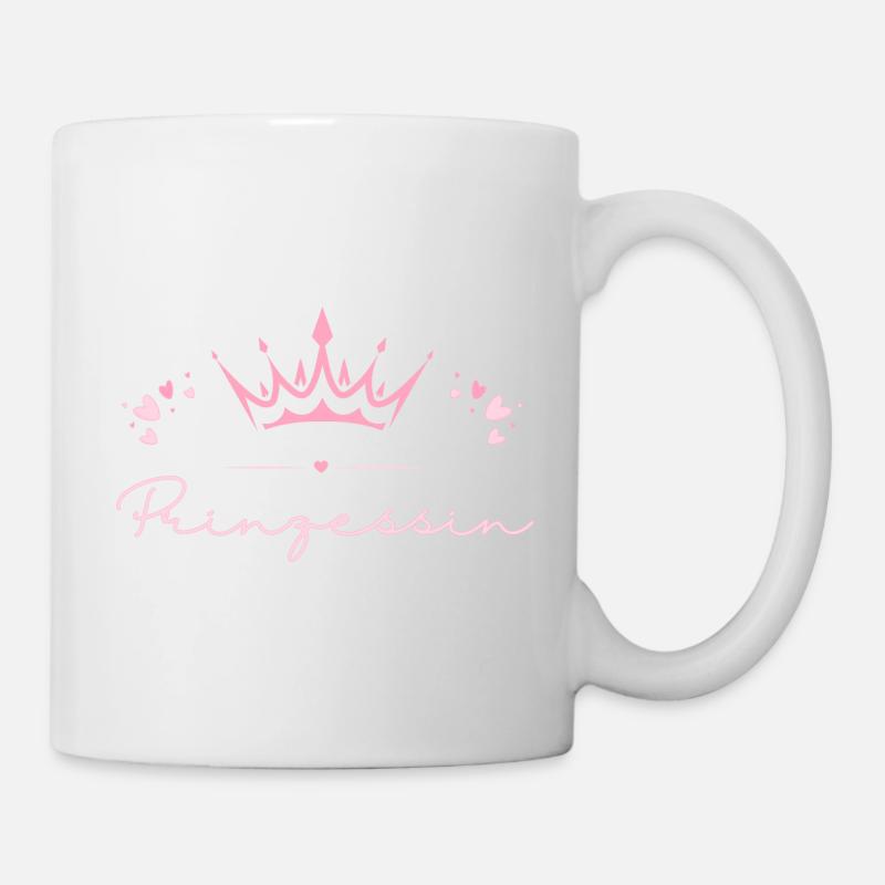 Prinzessin Krone Herzen - Tasse - Weiß