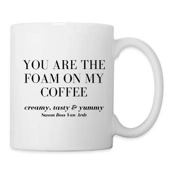 Cadeau Flirt en mousse de café - Mug blanc - blanc - Droite