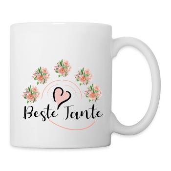 Conception de cœur doux : Meilleure tante - Mug blanc - blanc - Droite