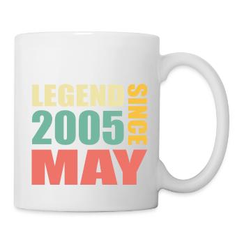 18. Geburtstag Mai Jahrgang 2005 Geschenkidee - Tasse - Weiß - Rechts