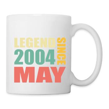 19. Geburtstag Mai Jahrgang 2004 Geschenkidee - Tasse - Weiß - Rechts