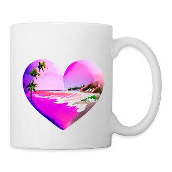 Sommerurlaub Strand Sonne Palme Insel Palmen - Tasse - Weiß - Rechts
