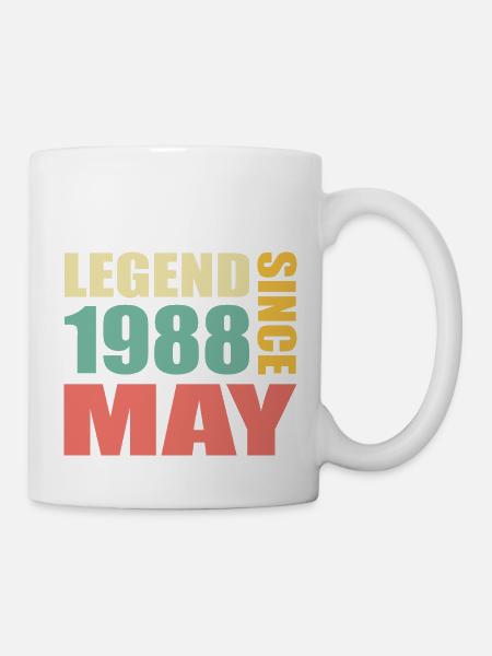 35e anniversaire mai millésime 1988 Idée cadeau - Mug blanc - blanc