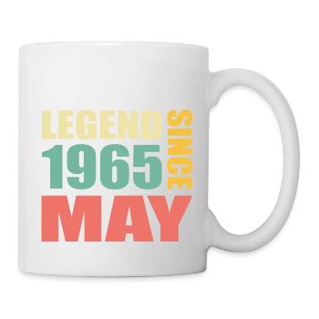 58. Geburtstag Mai Jahrgang 1965 Geschenkidee - Tasse - Weiß - Rechts