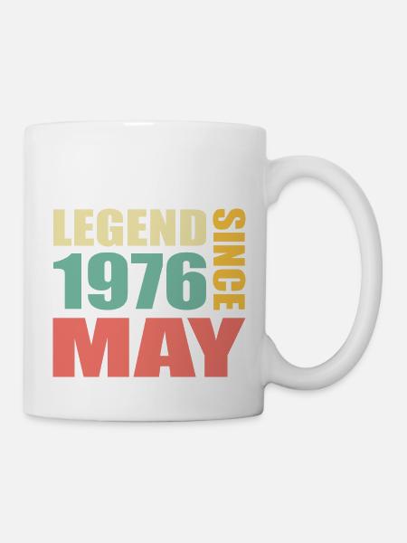 47e anniversaire mai millésime 1976 idée cadeau - Mug blanc - blanc